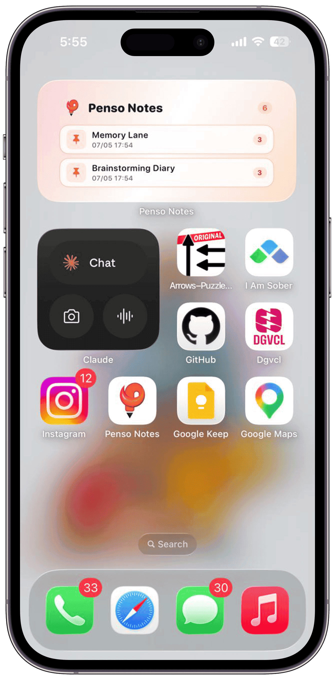 Home screen widget